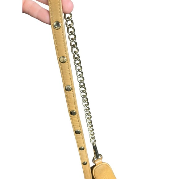 Rebecca Minkoff Tan Leather And Gold Crossbody Hook Closure Mini Mac - Picture 9 of 10